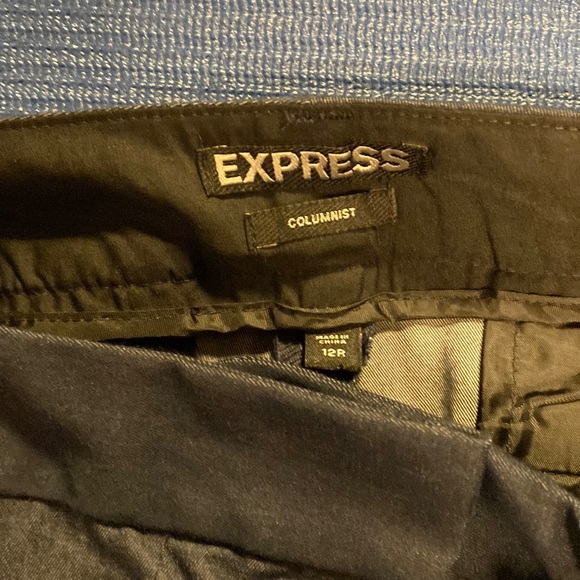 EXPRESS columnist pant, barely boot cut, NWT. Dark denim look trouser - Picture 2 of 5